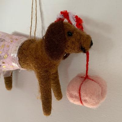Christmas Felted Decoration - Dogs