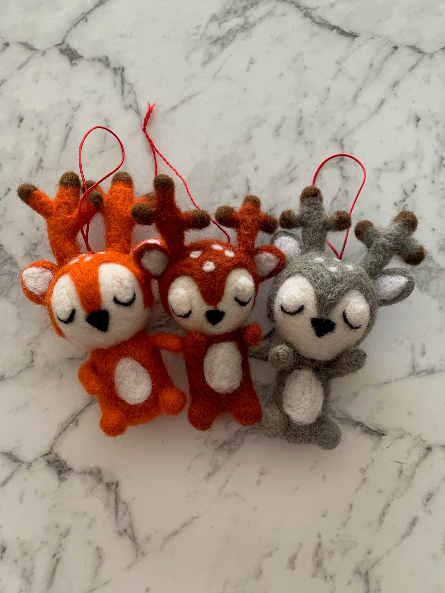 Felted Sweet Deer Christmas Decoration