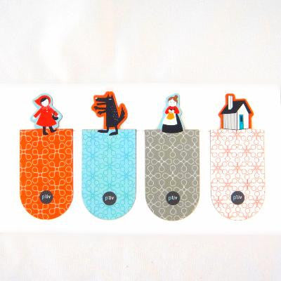 Set of 4 Little Red Riding Hood Magnetic Bookmarks