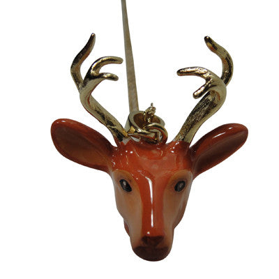 Pony Lane Deer head necklace with gold chain