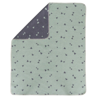 David Fussenegger Baby Blanket - Juwel Triangles Mint/Charcoal