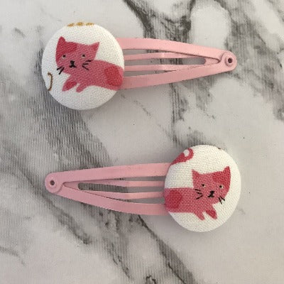 Craft Me Up Pink Cats Hairclips