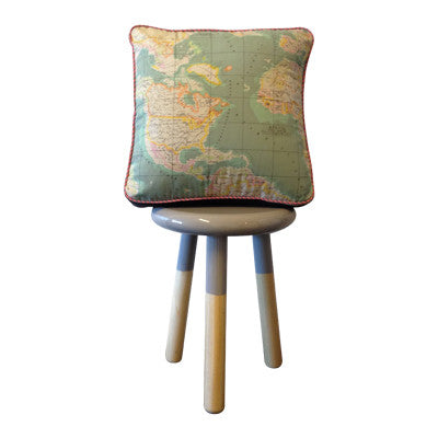 Craft Me Up Antique Map Squab Cushion Cover for Pony Lane