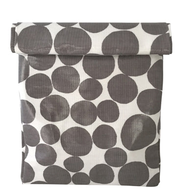 Oil Cloth Reusable Lunch Bag - Pebbles