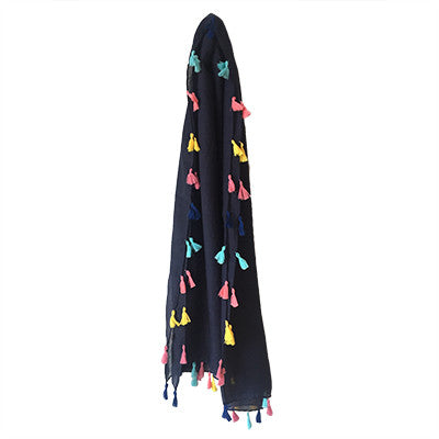 Scarf with Mini Tassels