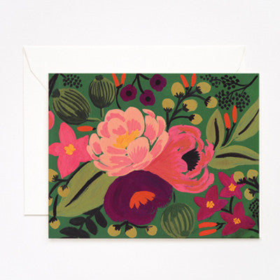 Pony Lane Rifle Paper Co Vintage Blossoms Green Background