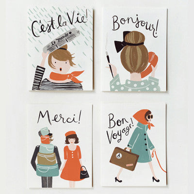 Pony Lane Rifle Paper Co French Boxed Set of Cards