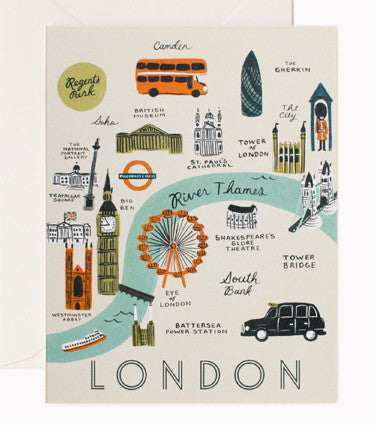 Rifle Paper Co London Map Card