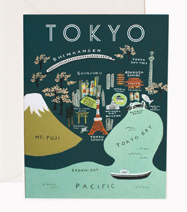 Rifle Paper Co Tokyo Card Map