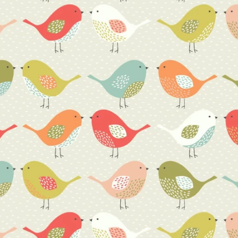 Oil Cloth Reusable Lunch Bag - Scandi Birds