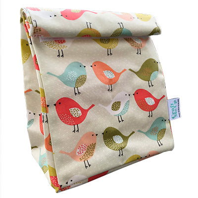 Oil Cloth Reusable Lunch Bag - Scandi Birds