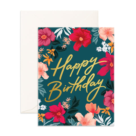 Fox & Fallow card - Happy Birthday (Florentine)