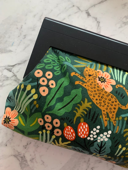 Wooden Frame Clutch - Rifle Paper Co Jungle Hunter