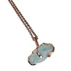 Craft Me Up Aquamarine pendant necklace with rose gold chain