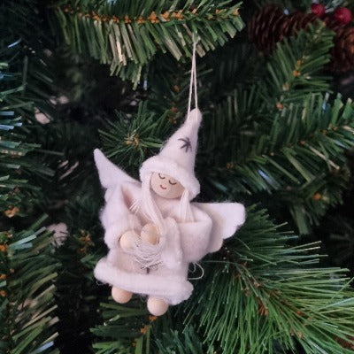 Scandi Wooden and Felt Christmas Angel