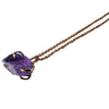 Pony Lane Amethyst Pendant with rose gold chain