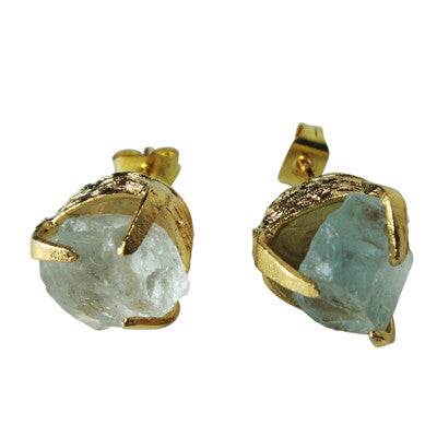 Craft Me Up Aquamarine Gem Earrings