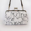 Craft Me Up Black Woodland Animals Clutch with leather strap