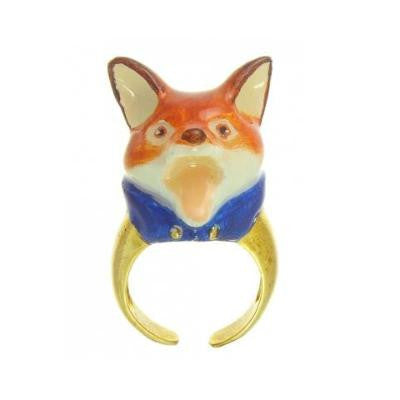 Craft Me Up Mr Fox Ceramic Ring Blue Collar