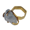 Pony Lane Aquamarine Gem Stone Ring with gold band