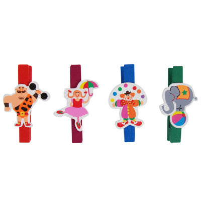 Pony Lane Children's Wooden Pegs Circus Theme
