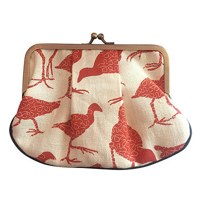 Craft Me Up Pleat Coin Purse Pukeko Tomato Red