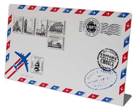 Manetic noteboard Paris Rome London New York Bangkok Airmail Letter