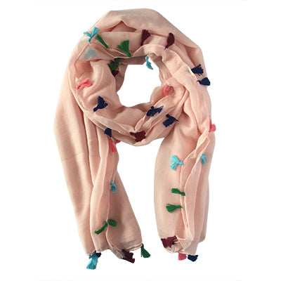 Scarf with Mini Tassels