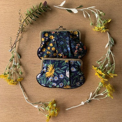Rifle Paper Co Daisy Fields Blue Pleat Coin Purse