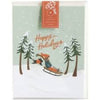 Rifle Paper Co Pop-out Ornamet Cards - Happy Holidays Sleding Scene