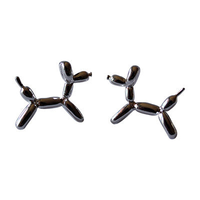 PonyLane Silver Balloon Dog Earring 