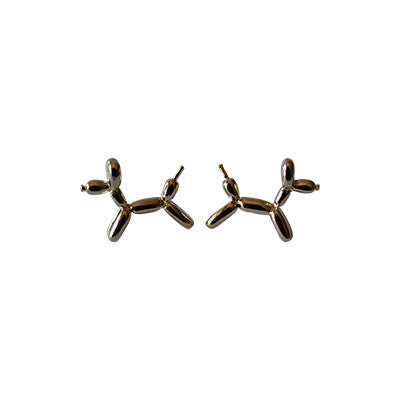 Gold Balloon Dog Earring