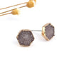 Hexagon Druzy Earrings