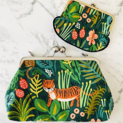 Big Bobble Shoulder Purse - Rifle Paper Co Jungle Hunter