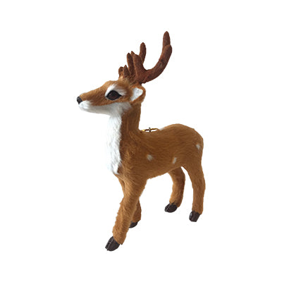 Doe Eyed Deer Christmas Figurine - Brown