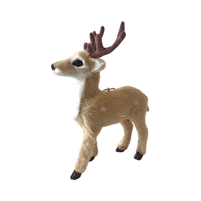 Doe Eyed Deer Christmas Figurine - Rusty Brown or Light Brown