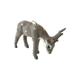 Doe Eyed Deer Christmas Figurine - Grey