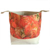 Pony Lane fabric basket red roses