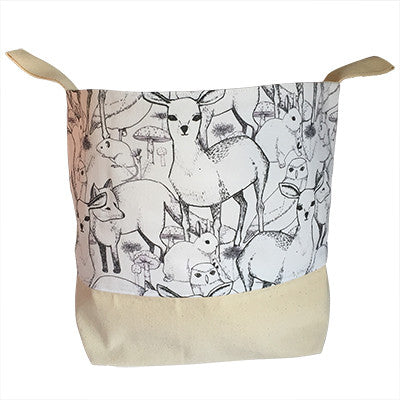 Pony Lane fabric basket woodland animals