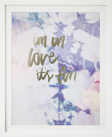 I'm in Love Silver Foil Print