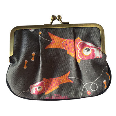 Koi Japanese Carp Pleat Coin Purse