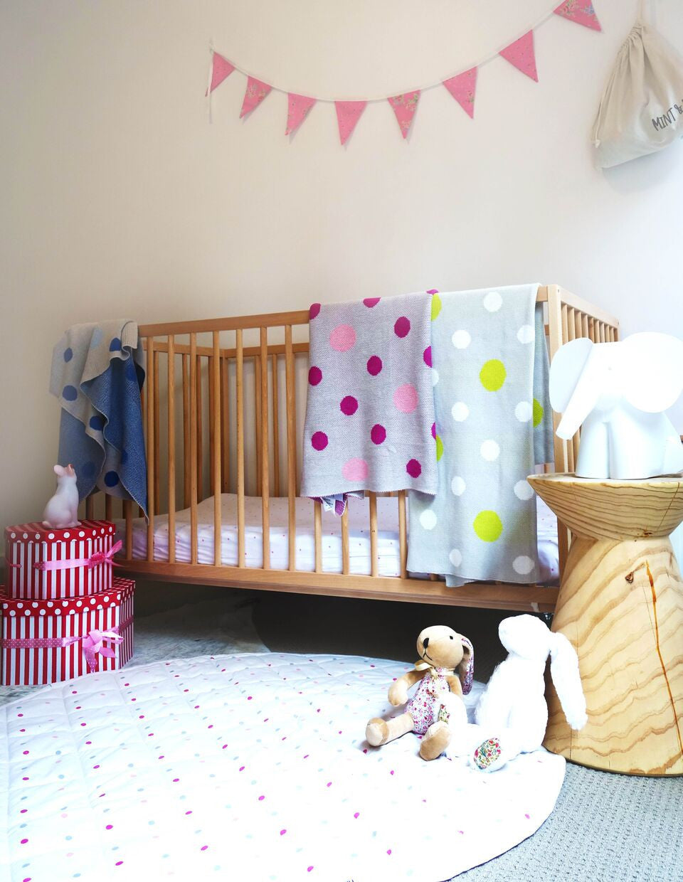 Mint and Me - Polka Dot Baby Blanket