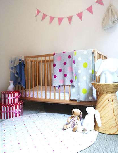 Mint and Me - Polka Dot Baby Blanket