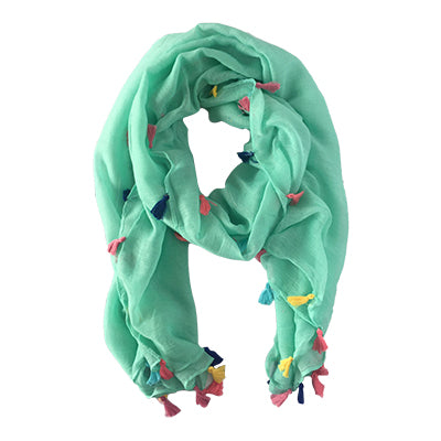 Scarf with Mini Tassels