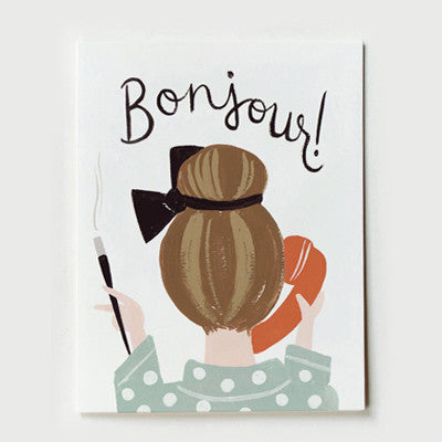 Pony Lane Rifle Paper Co French Boxed Set of Cards - Bonjour