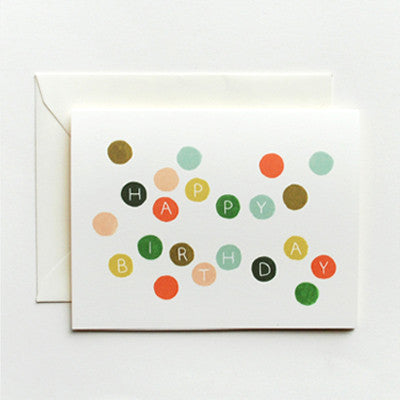 Pony Lane Rifle Paper Co Birthday Cards - Colourful Dots