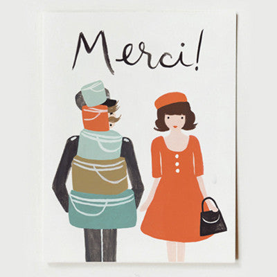 Pony Lane Rifle Paper Co French Boxed Set of Cards - Merci
