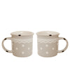 Pony Lane Polka Dots & Lace Mug in Dove Grey