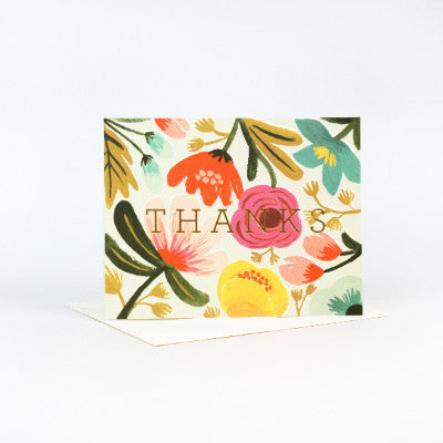Rifle Paper Co Gold Floral Thank You Card
