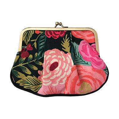 Rifle Paper Co Garden Party Pleat Coin Purse - Black